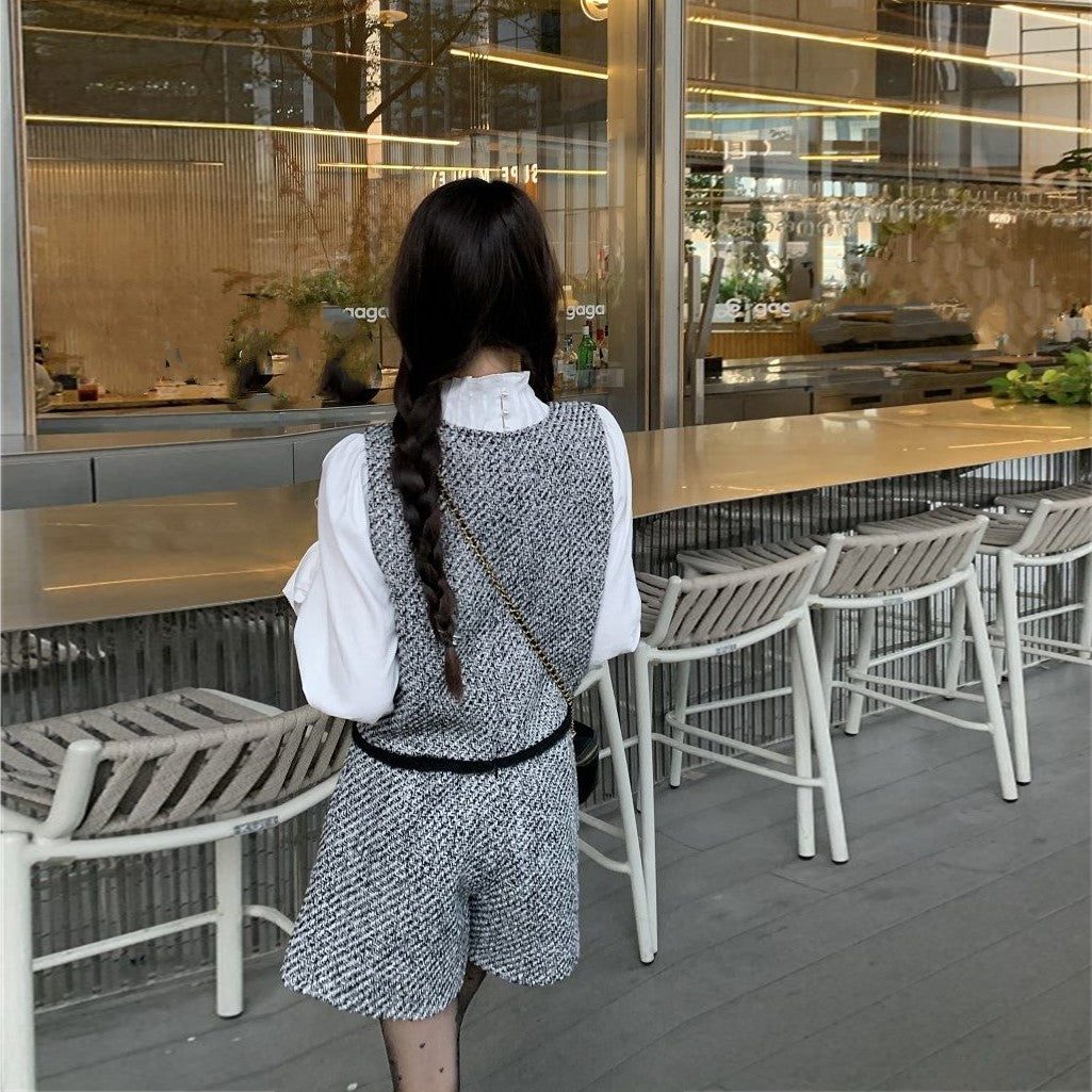 【Set】タンクトップ + シャツ +ショートパンツ3点セット Z7087