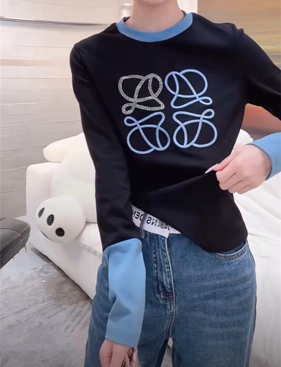 【Tops】配色Tシャツ W13703