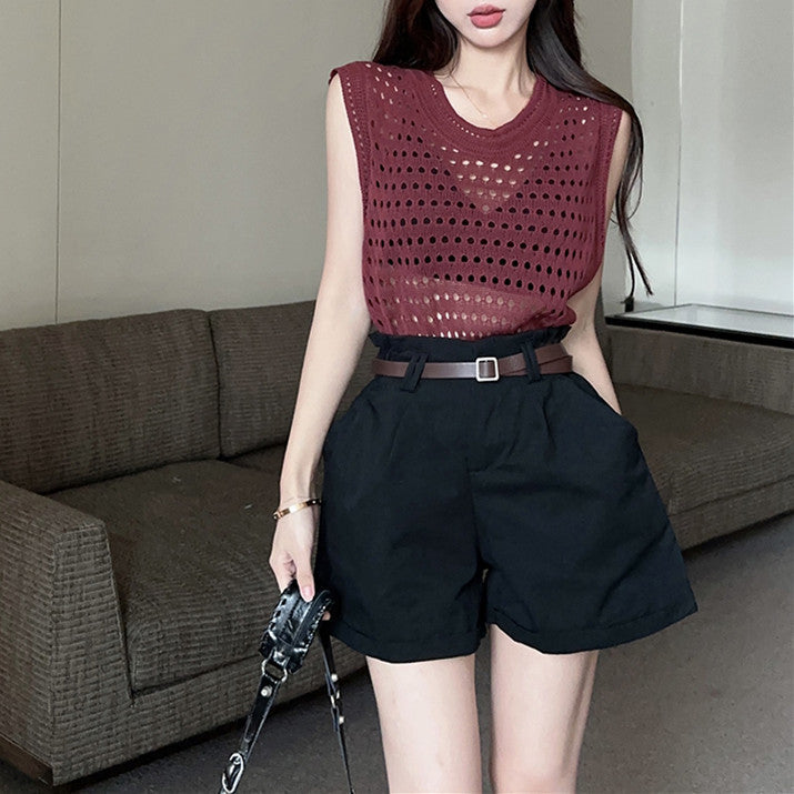 【Set】タンクトップ+ショートパンツセット W11821