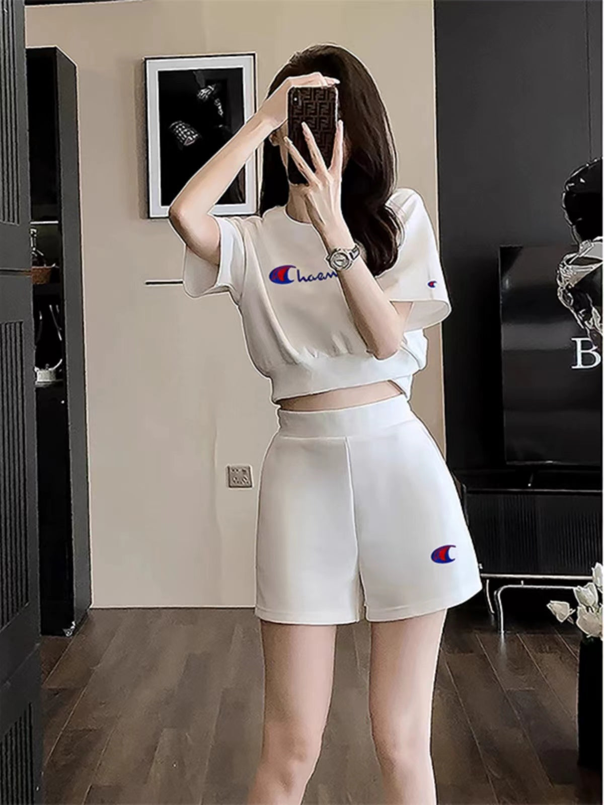 【Set】2点セット Tシャツ + パンツ W12259