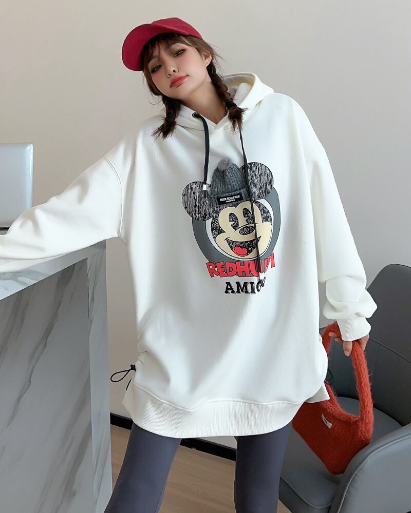 【tops】プリントフーディー T0160