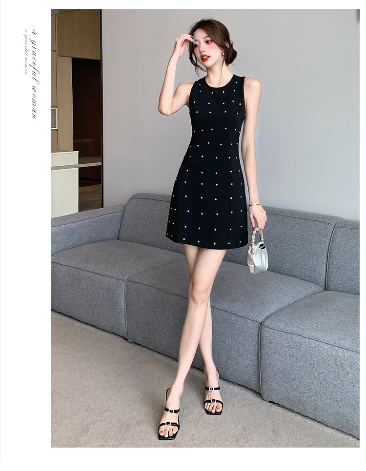 【Dress】back透かし彫りワンピース W12057