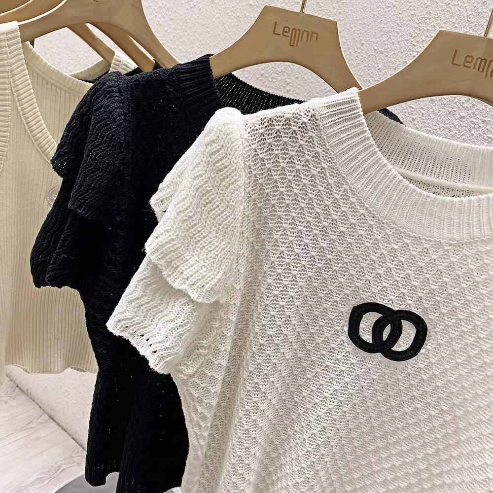 【tops】半袖ニットトップス M21883