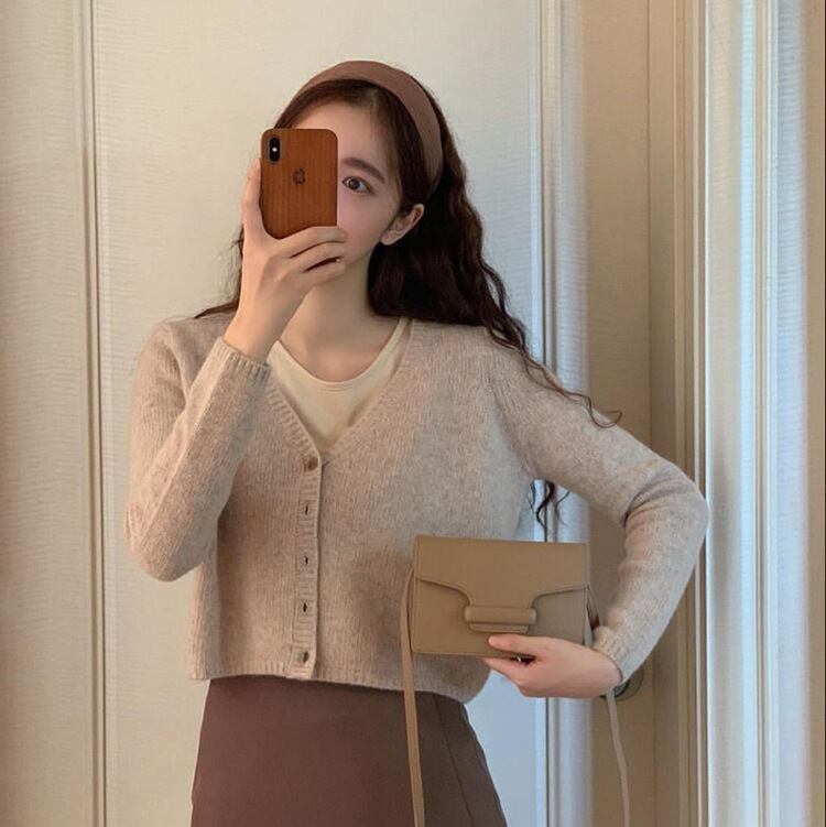 【outer】激安販売中ニットカーディガン韓国系着心地良いゆったり2色