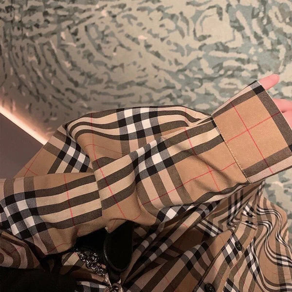 【Dress】肩見せ切り替えチェック柄ワンピース W13709