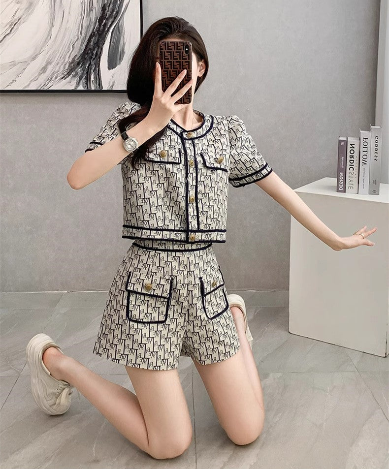 【Set】2点セット Tシャツ + パンツ W12265