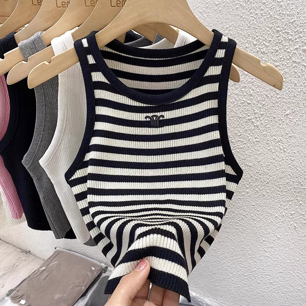 【tops】ノースリーブニットトップス M21880