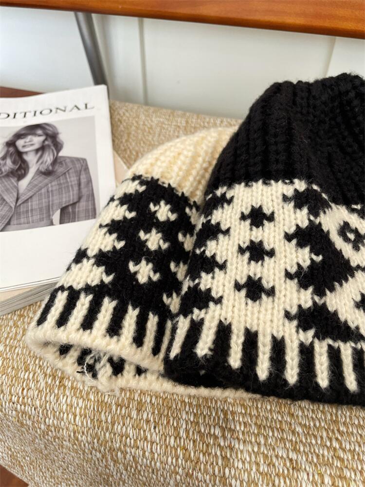 【雑貨】2色人気ニット帽子 W14344