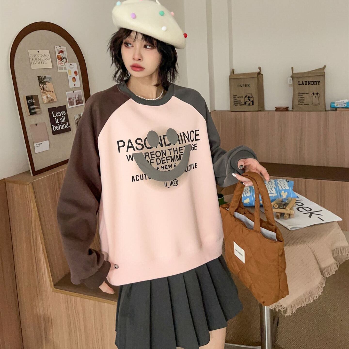【tops】プリントスウェット W10535