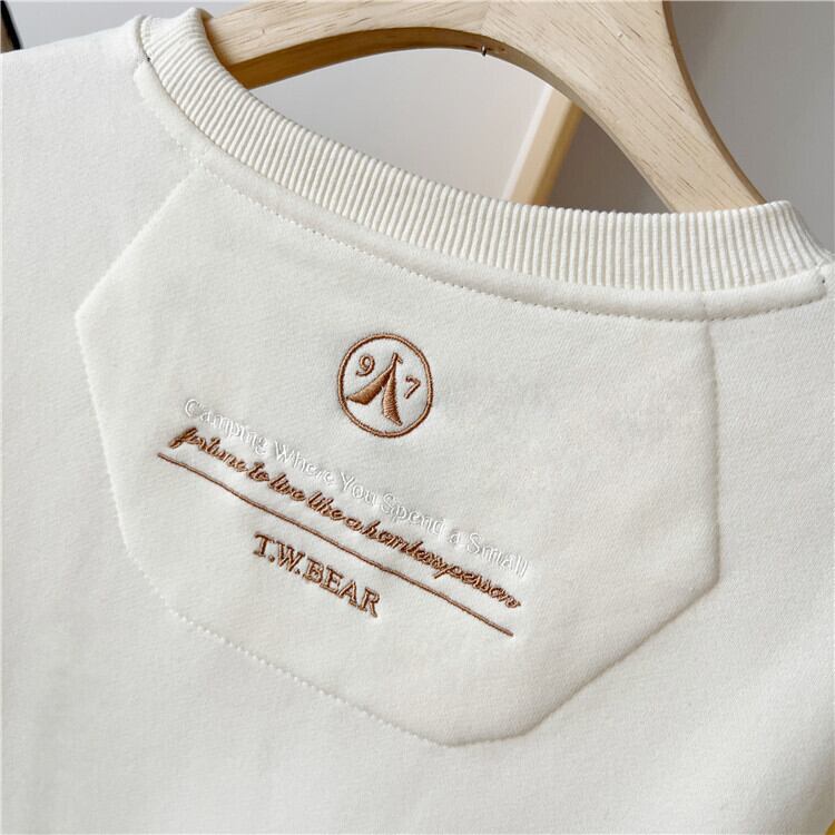 【tops】クマ刺繍スウェット M21428