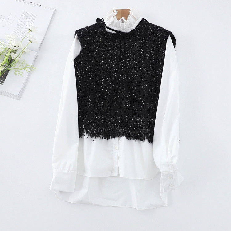 【Tops】切り替えデザインシャツ W13463