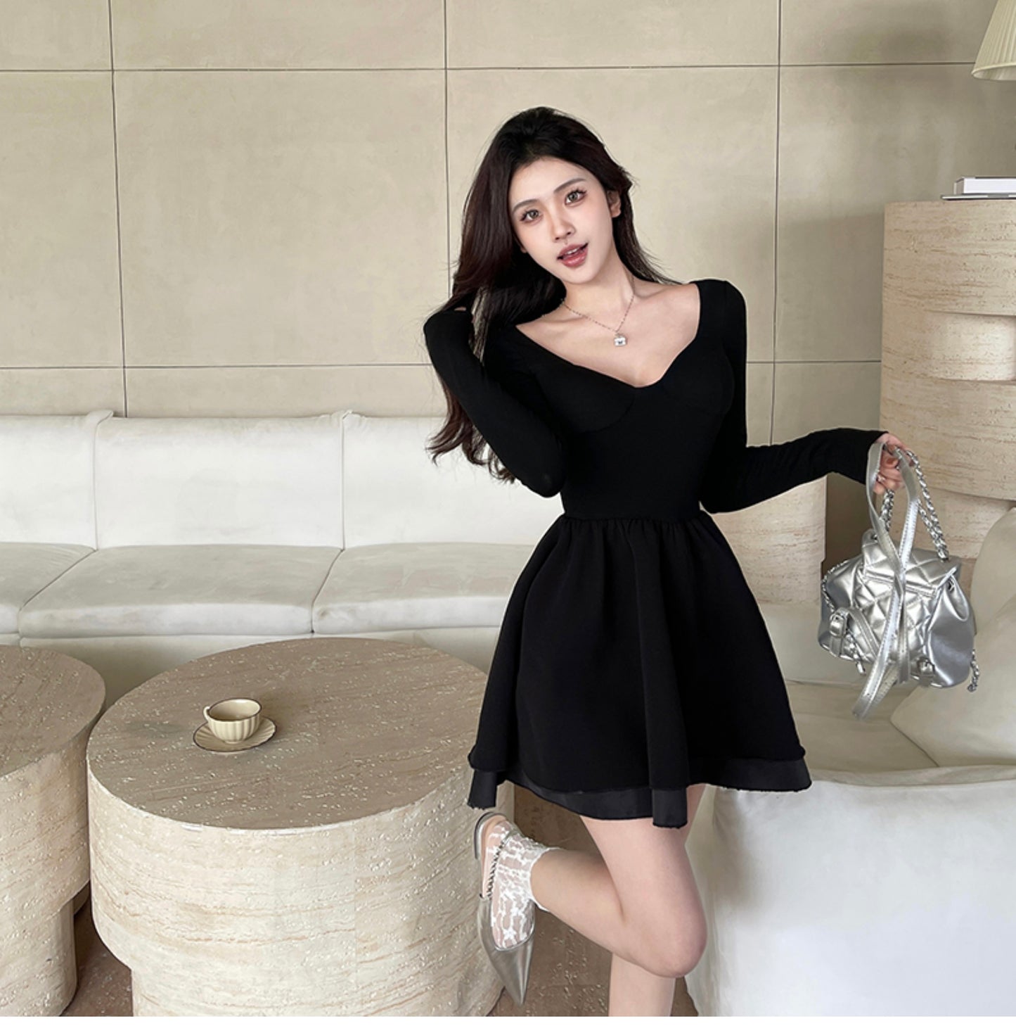 【Dress】ワンショルダーワンピース W13800