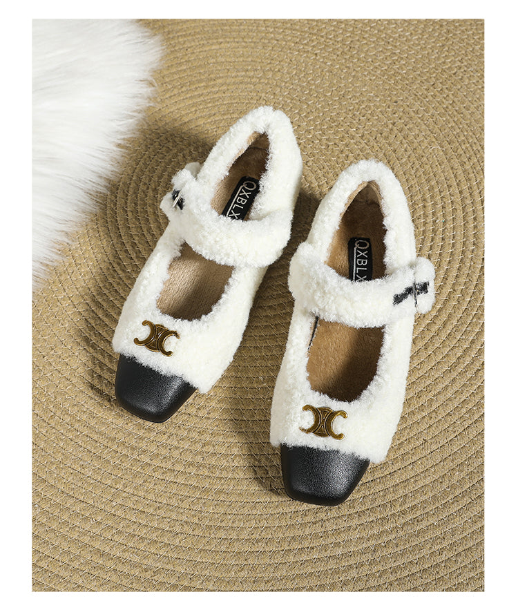 【Shoes】ラムウールフラットシューズ W14717