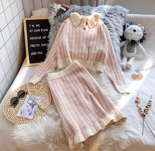 【set】大人可愛い!初秋ニットカーディガン2点セット