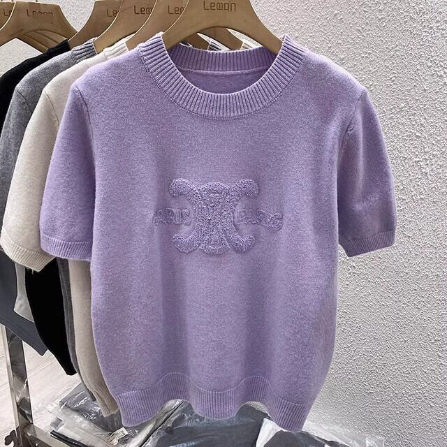 【tops】半袖ニットトップス M21832