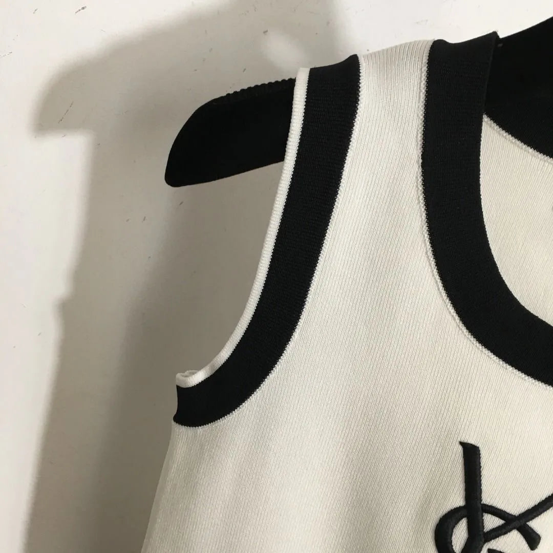 【Tops】配色タンクトップ W12151
