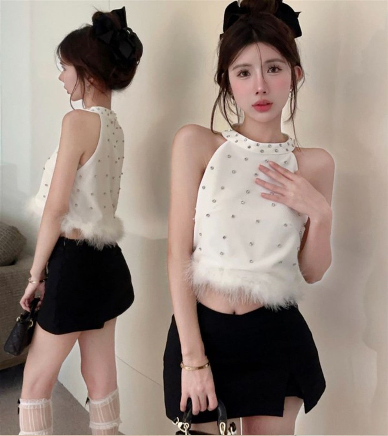 【Tops】ダイヤモンドタンクトップ W13565