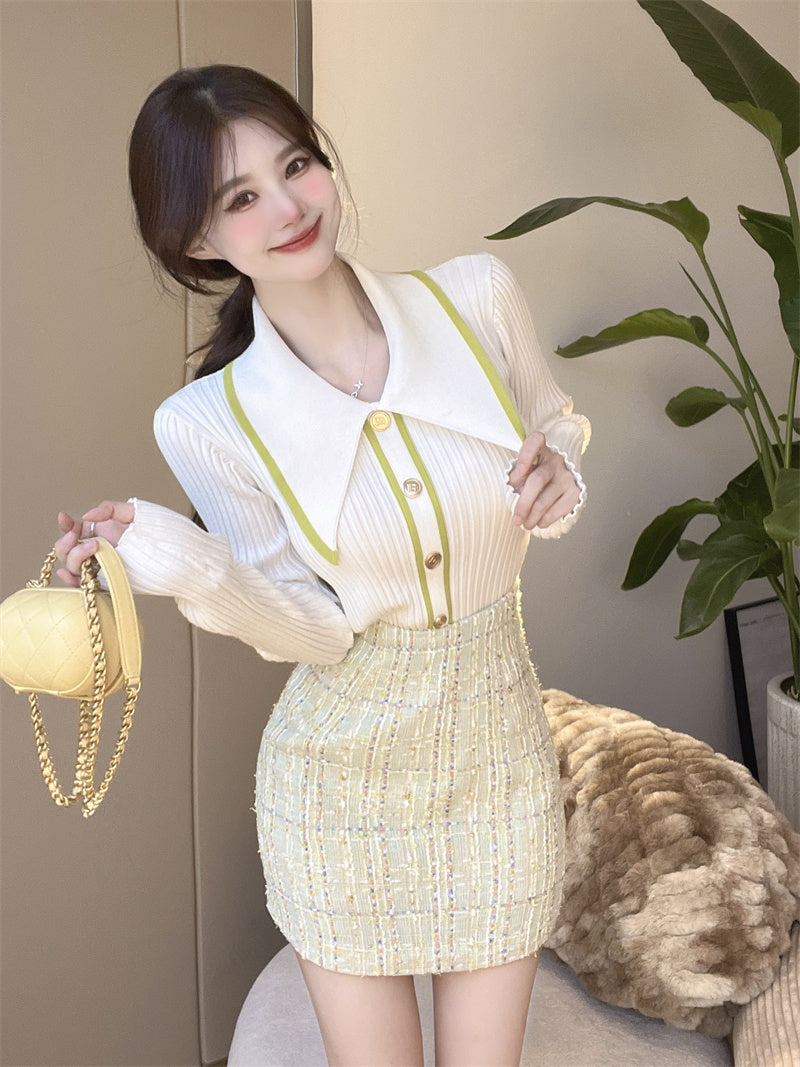 【Tops】シンプルニット W13600