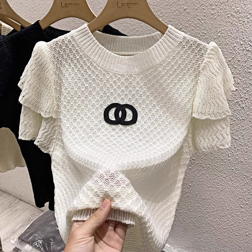 【tops】半袖ニットトップス M21883