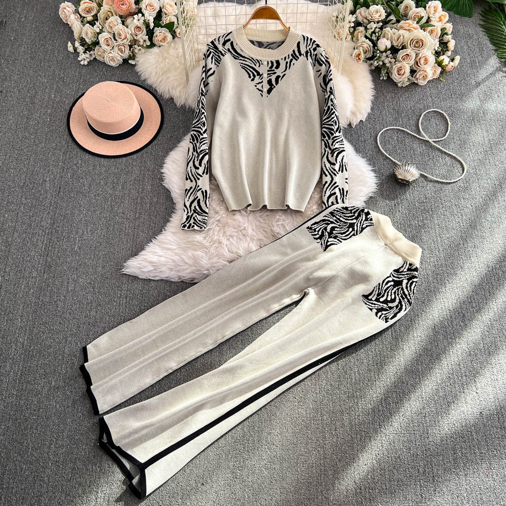 【Set】ニット + パンツ2点セット W14112