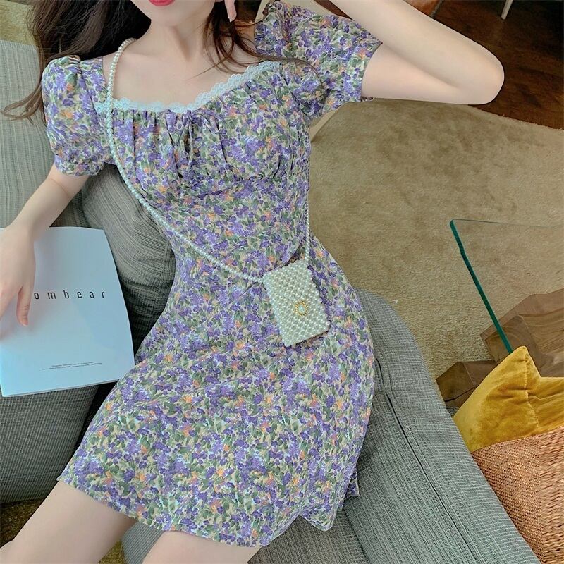 【dress】好感度UP!気質満点レトロガーリッシュ花柄スカート