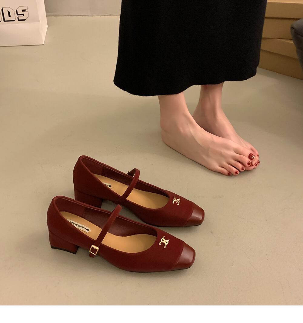 【shoes】チャンキーヒールパンプス N2484