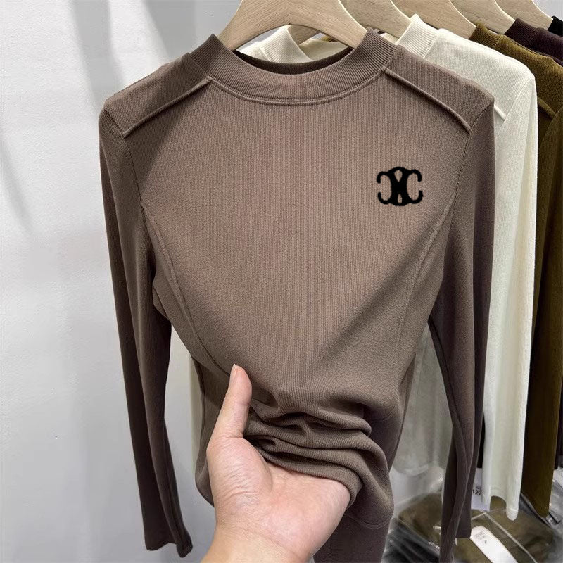 【Tops】3色春秋厚手Tシャツ W13635