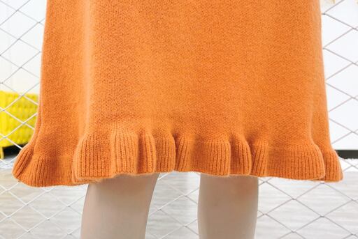 【set】韓国ガーリッシュペプラムスカーセーター2点セット