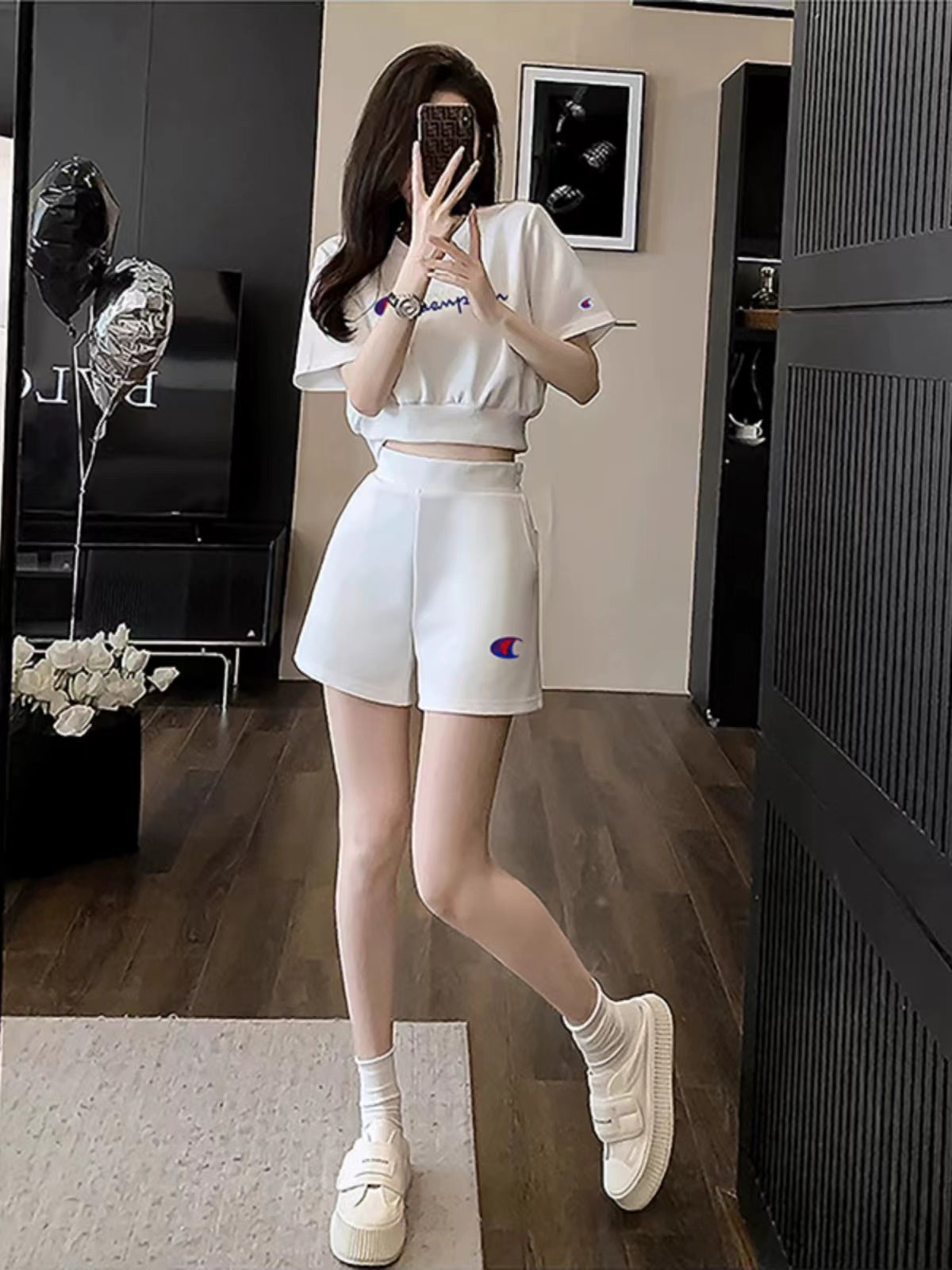 【Set】2点セット Tシャツ + パンツ W12259