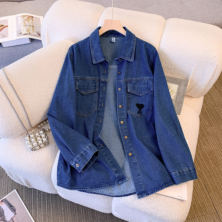 【Tops】シンプルデニムシャツ W14034