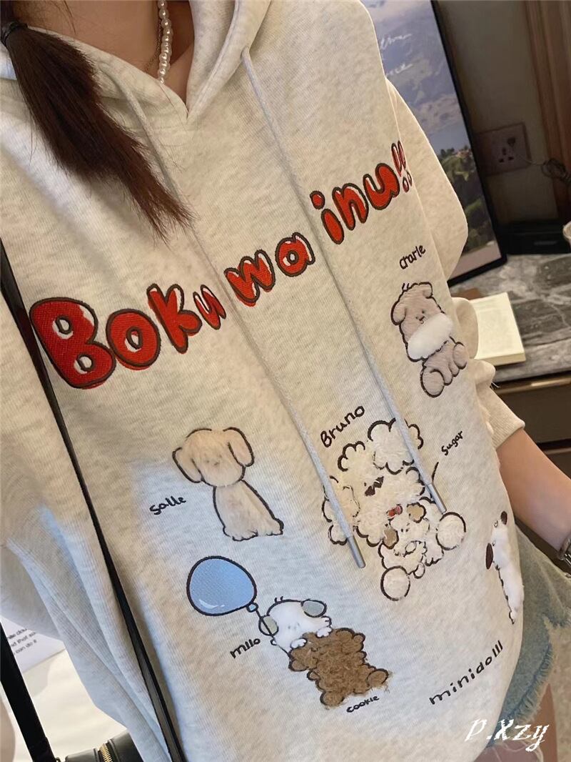 【tops】プリントフーディーK0107