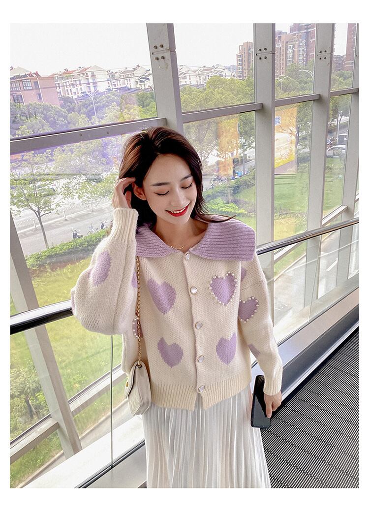 【outer】好感度UP!スウィート韓国系着心地良いカーディガン3色