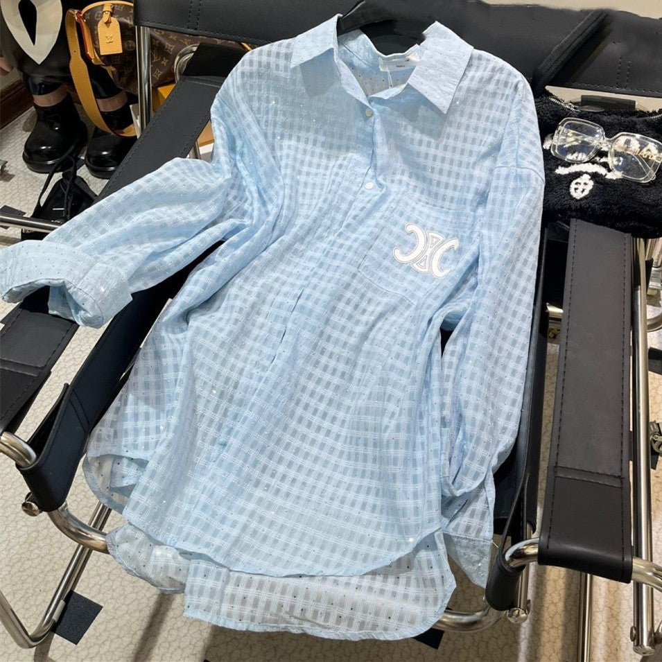 【Tops】3色展開oversizeシャツ W11424