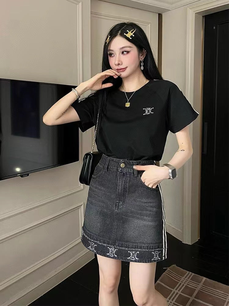 【Set】予約通販~Tシャツ+スカート2点セット W11877