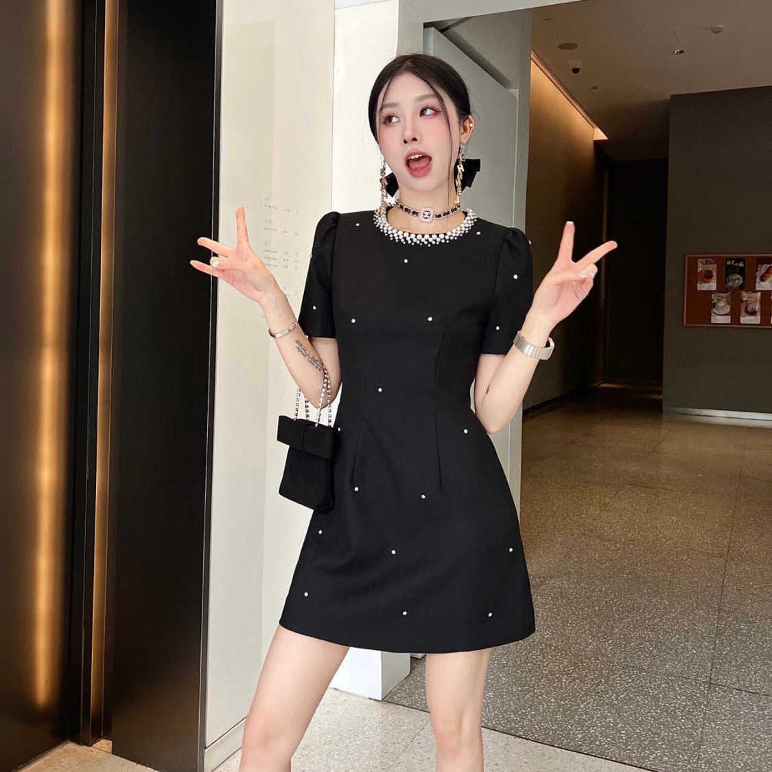 【Dress】クルーネックドレス T01452