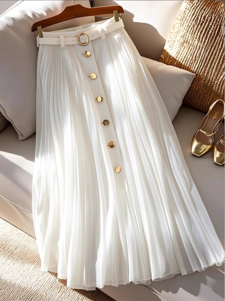 【Bottoms】プリーツスカート W14402