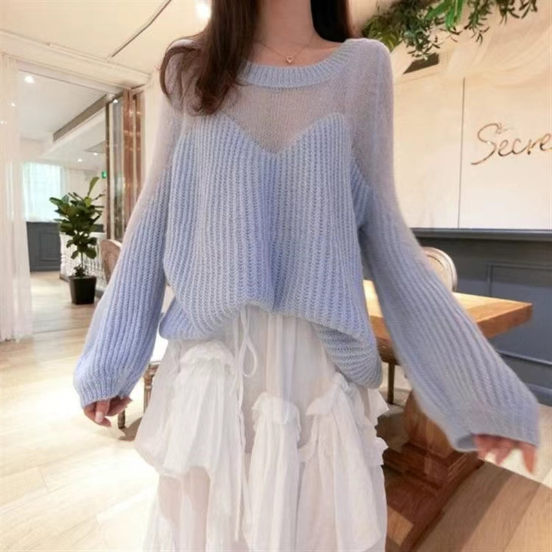 【Tops】3色展開人気ニット W13728