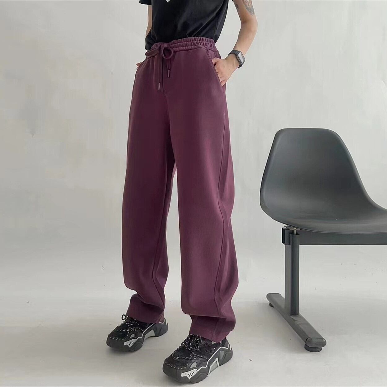 【bottoms】無地カジュアルパンツ Z-6704