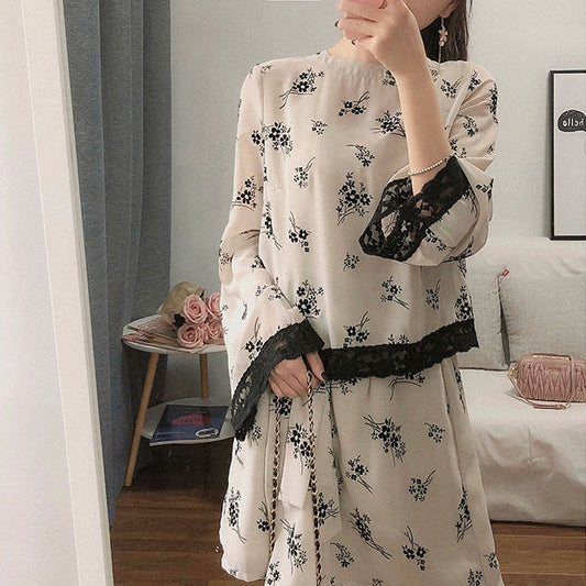 【Set】セットアップ シャツ + スカート T01259