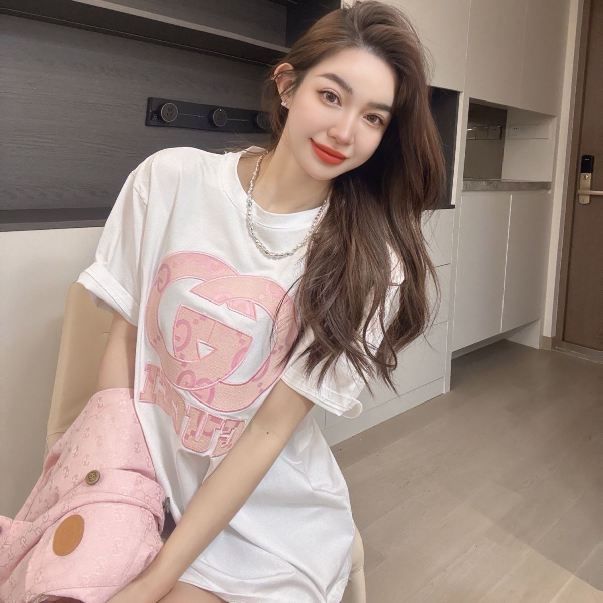 【Tops】レタープリントTシャツ T01571