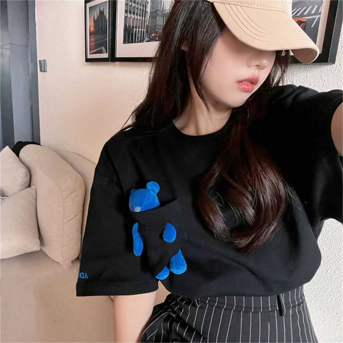 【Tops】クマデザインTシャツ W12484