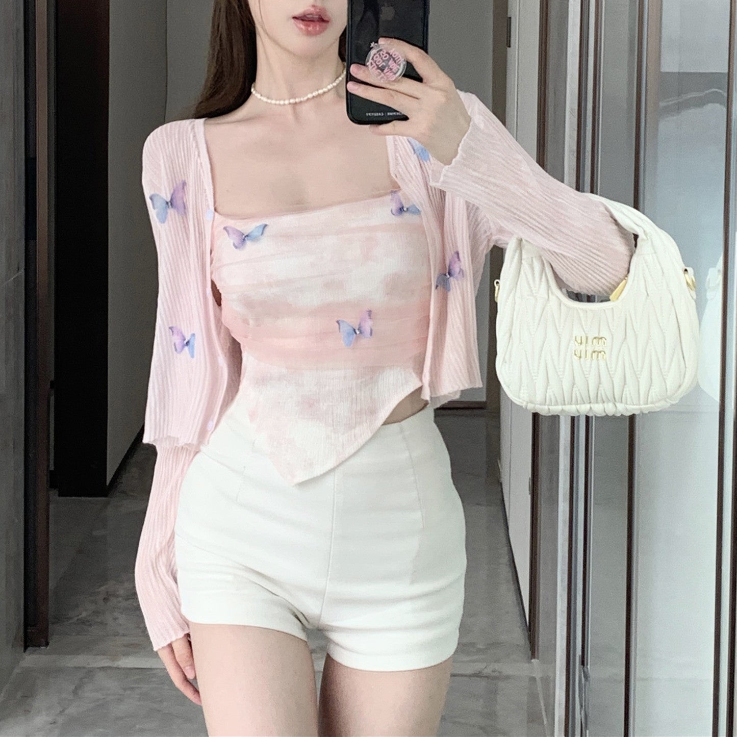 【Set】コート + キャミ重ね着2点セット W11940