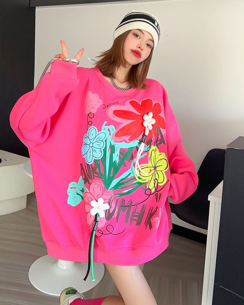 【tops】プリントスウェット M21441