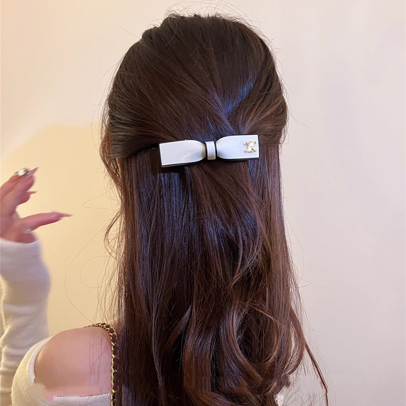 【雑貨】リボンヘアピン W12025