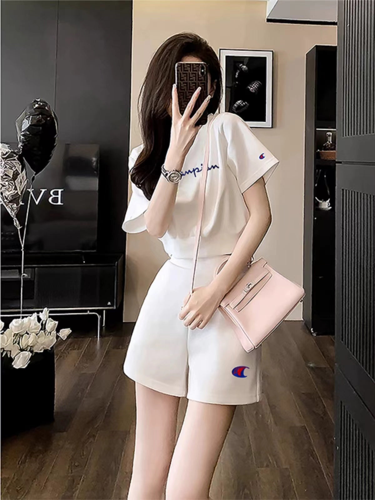 【Set】2点セット Tシャツ + パンツ W12259