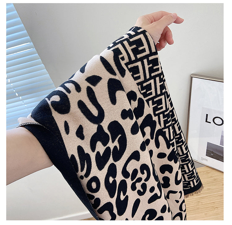 【雑貨】2色展開秋冬マフラー W14556