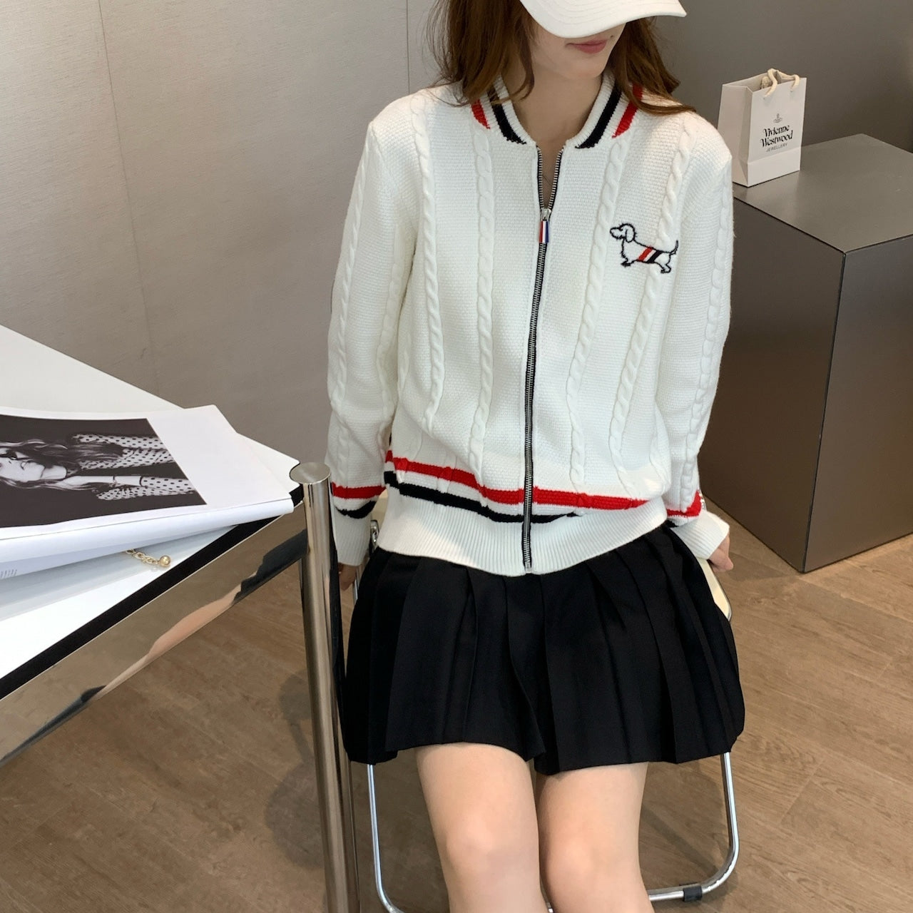 【Outer】シンプルニットカーディガン W13738