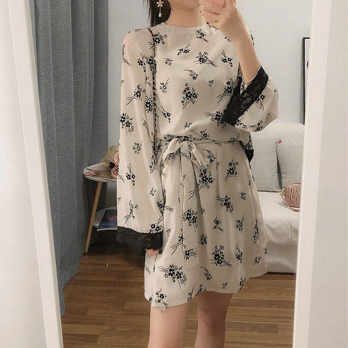 【Set】セットアップ シャツ + スカート T01259