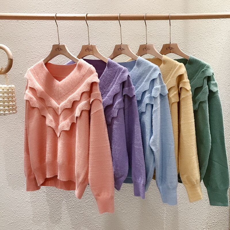 【tops】好感度UPスウィートセーター5色着やすい着心地よい