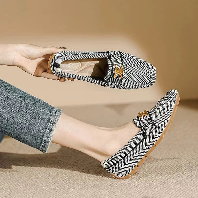 【Shoes】3色展開フラットシューズ W13354